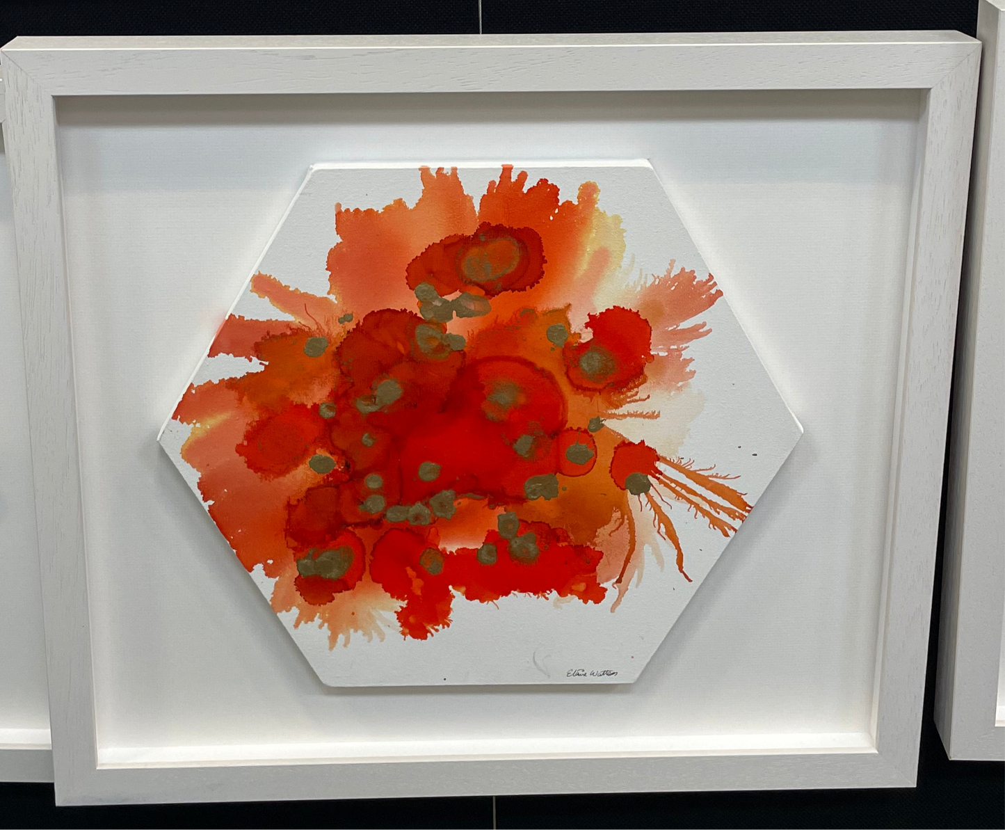 Alcohol Ink - The Chakra Series-Sacral Chakra(Orange Hexagon)