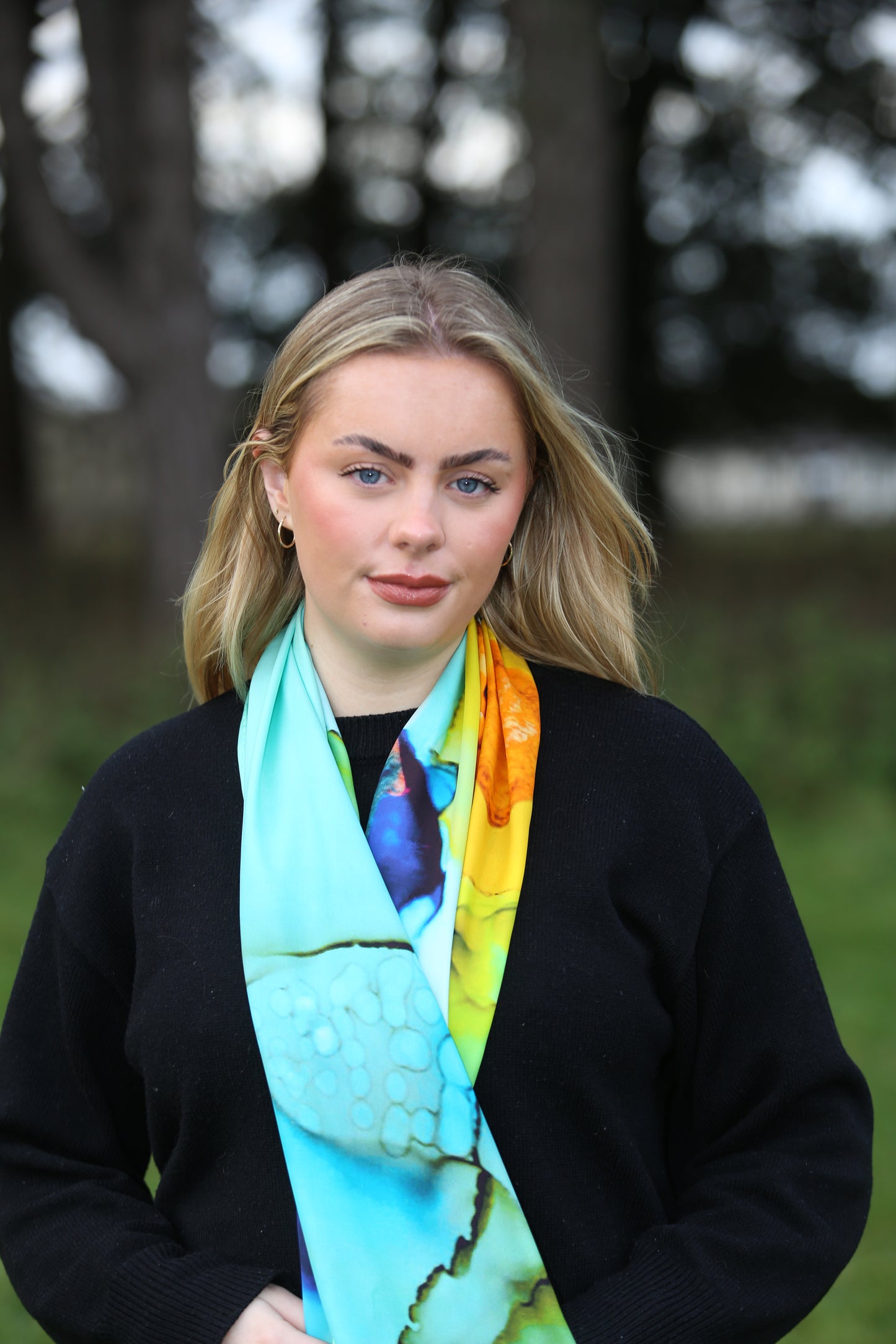Product-Silk Scarf-Colour My World