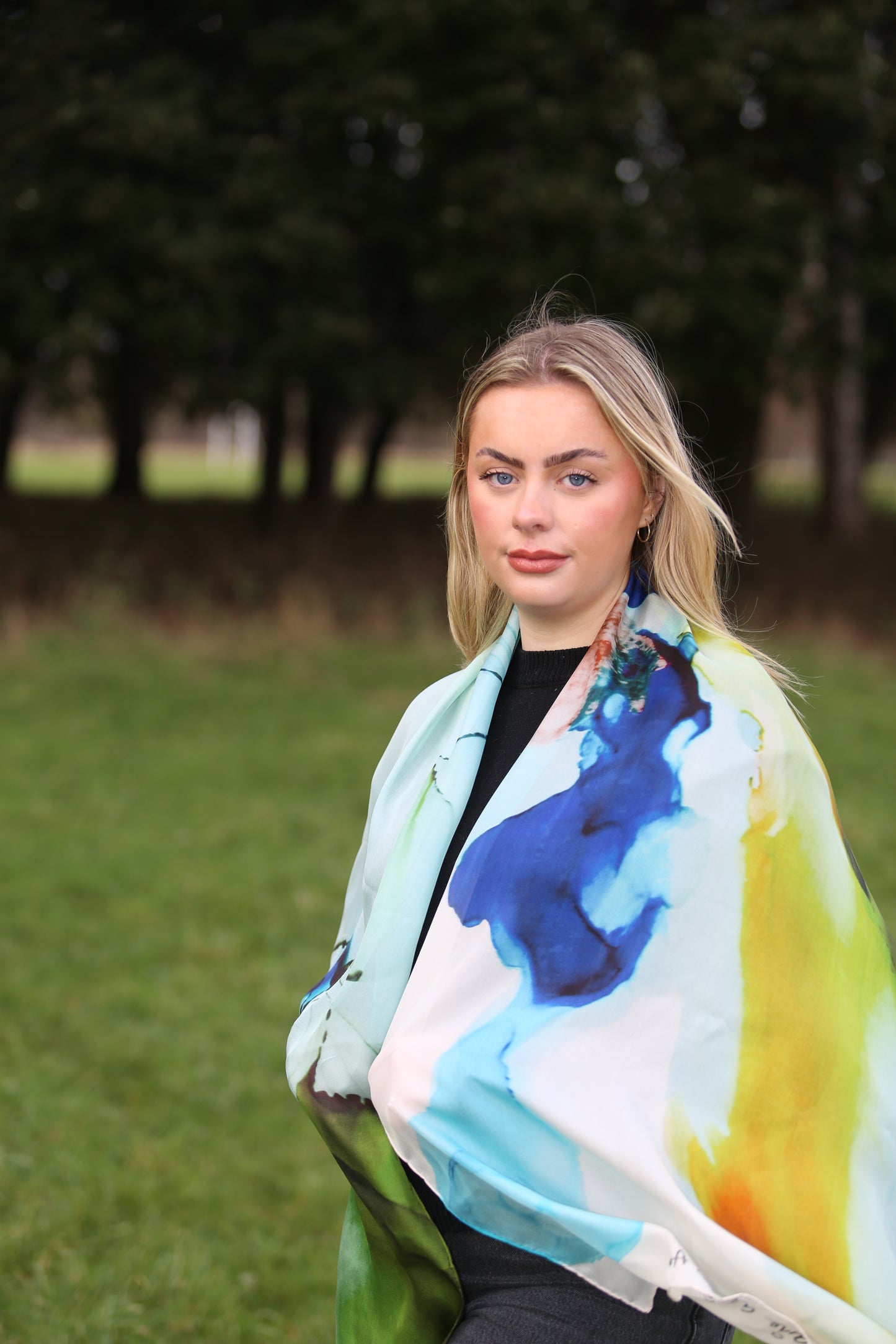 Product-Silk Scarf-Colour My World