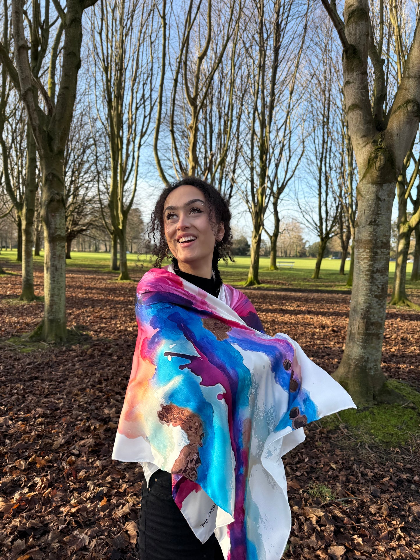 Product-Silk Scarf-She will always be with you