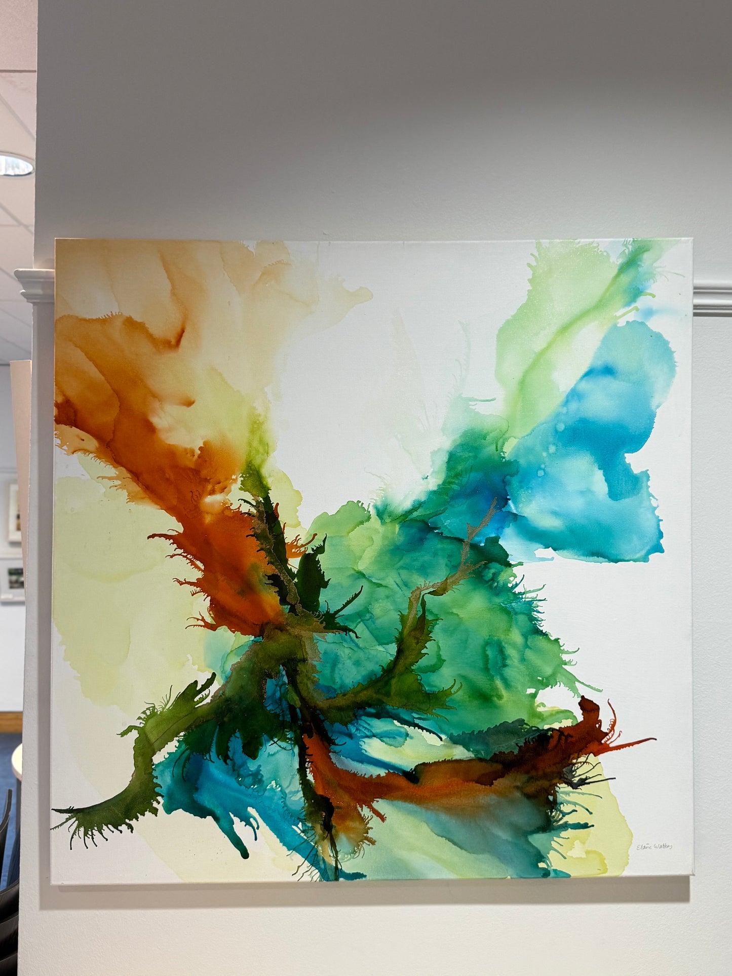Original Art-Alcohol Ink- Where she walks she grows