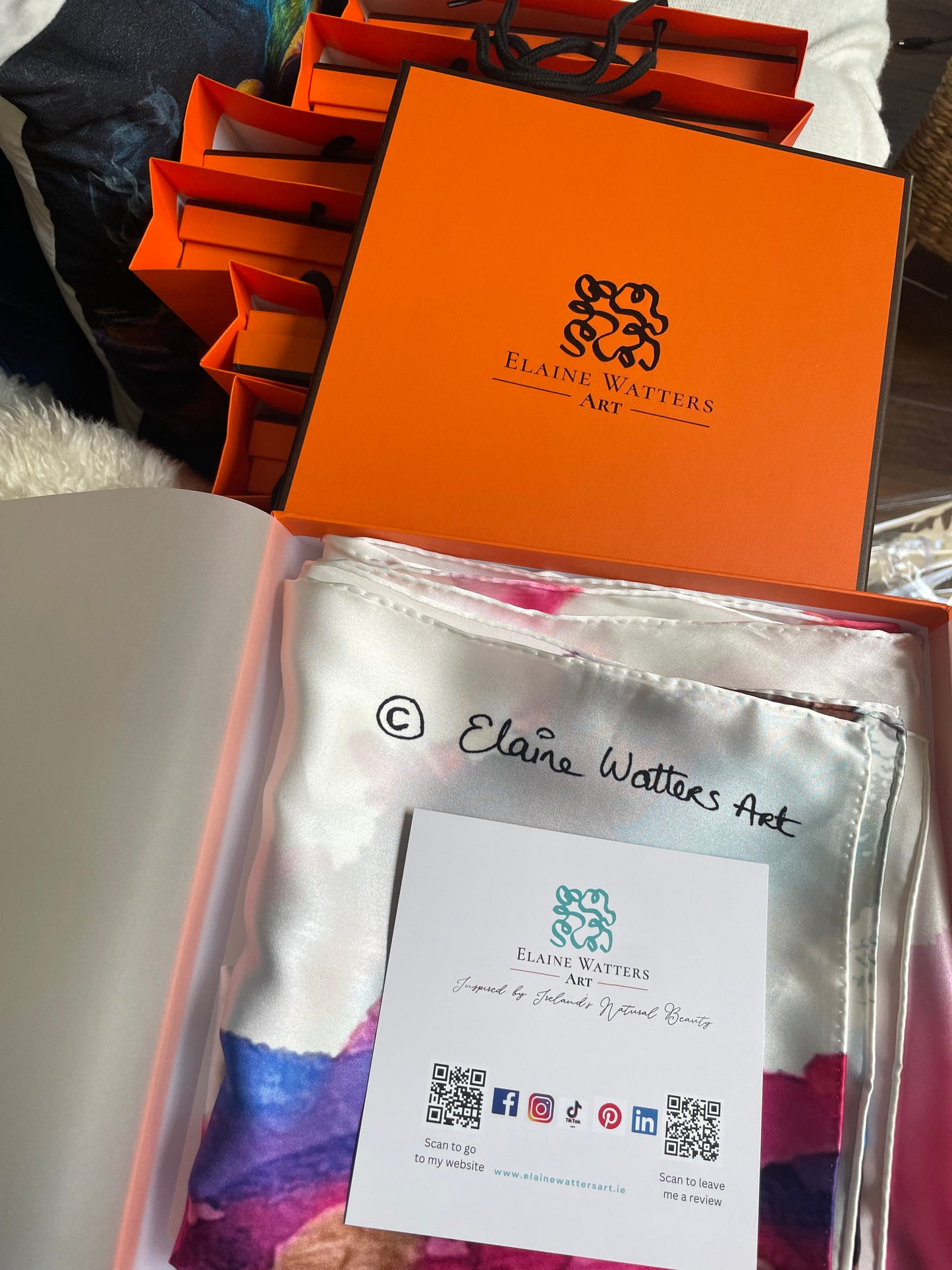 Product-Silk Scarf-She will always be with you