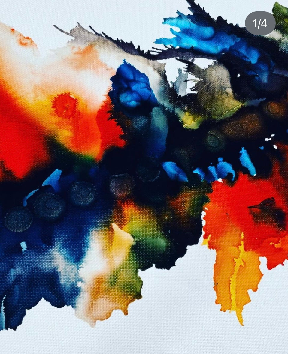 Original Art-Alcohol Ink -Keeping Joy