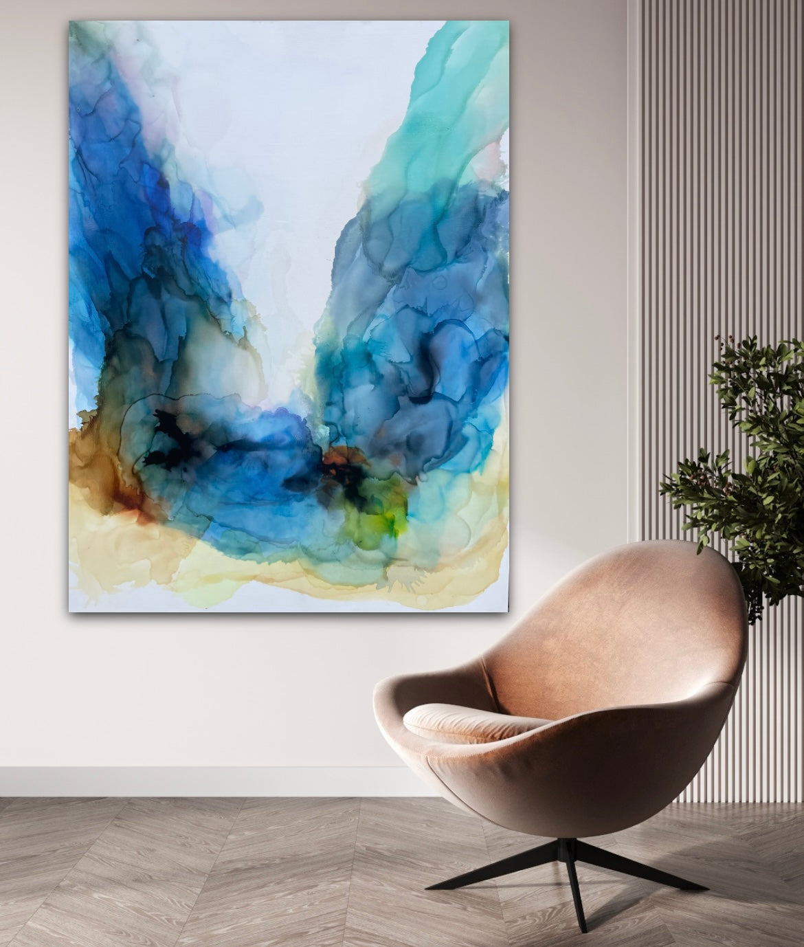 Original Art-Alcohol Ink-Light in the Distance