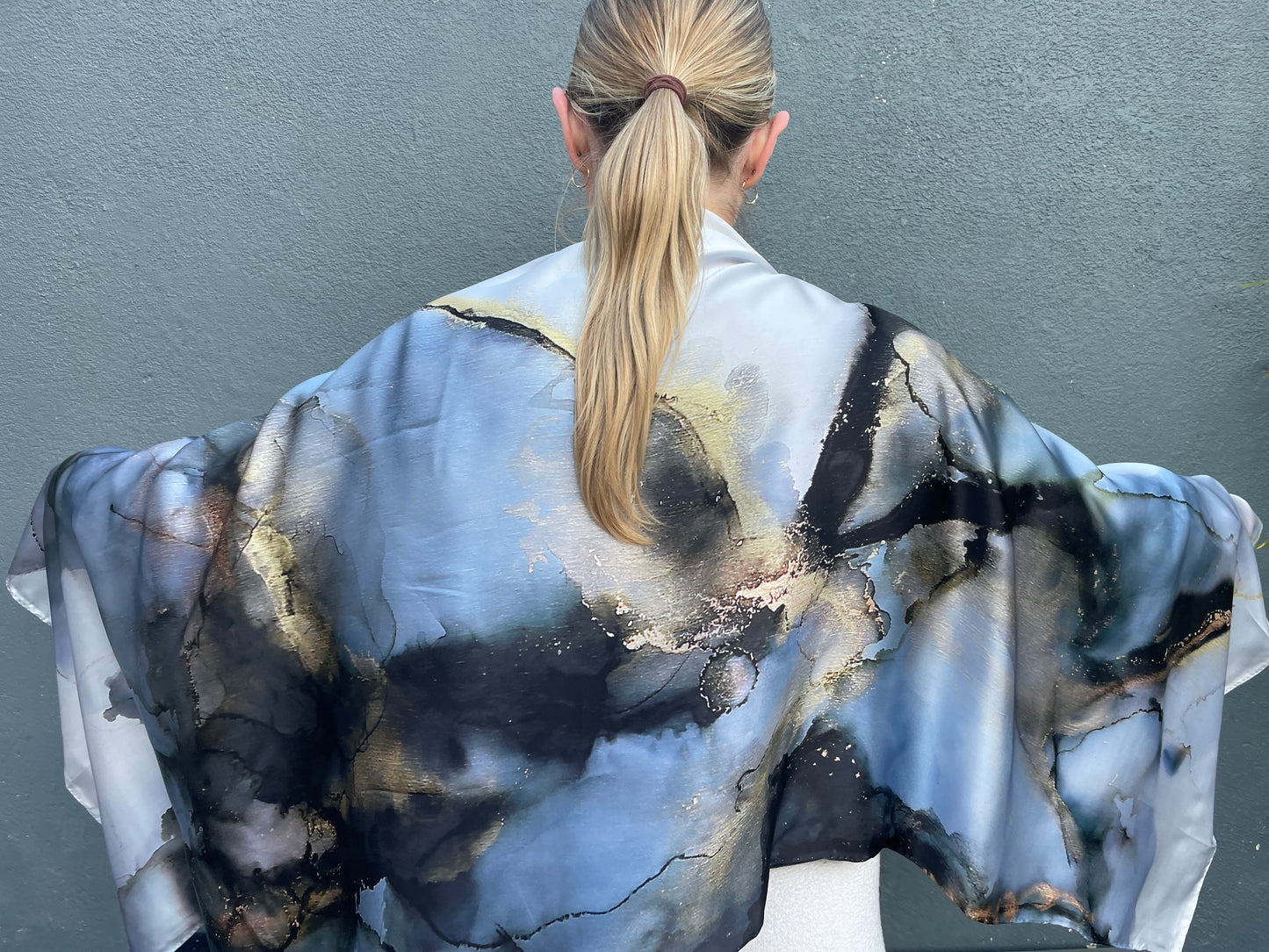 Product-Silk Scarf-Marble Storm