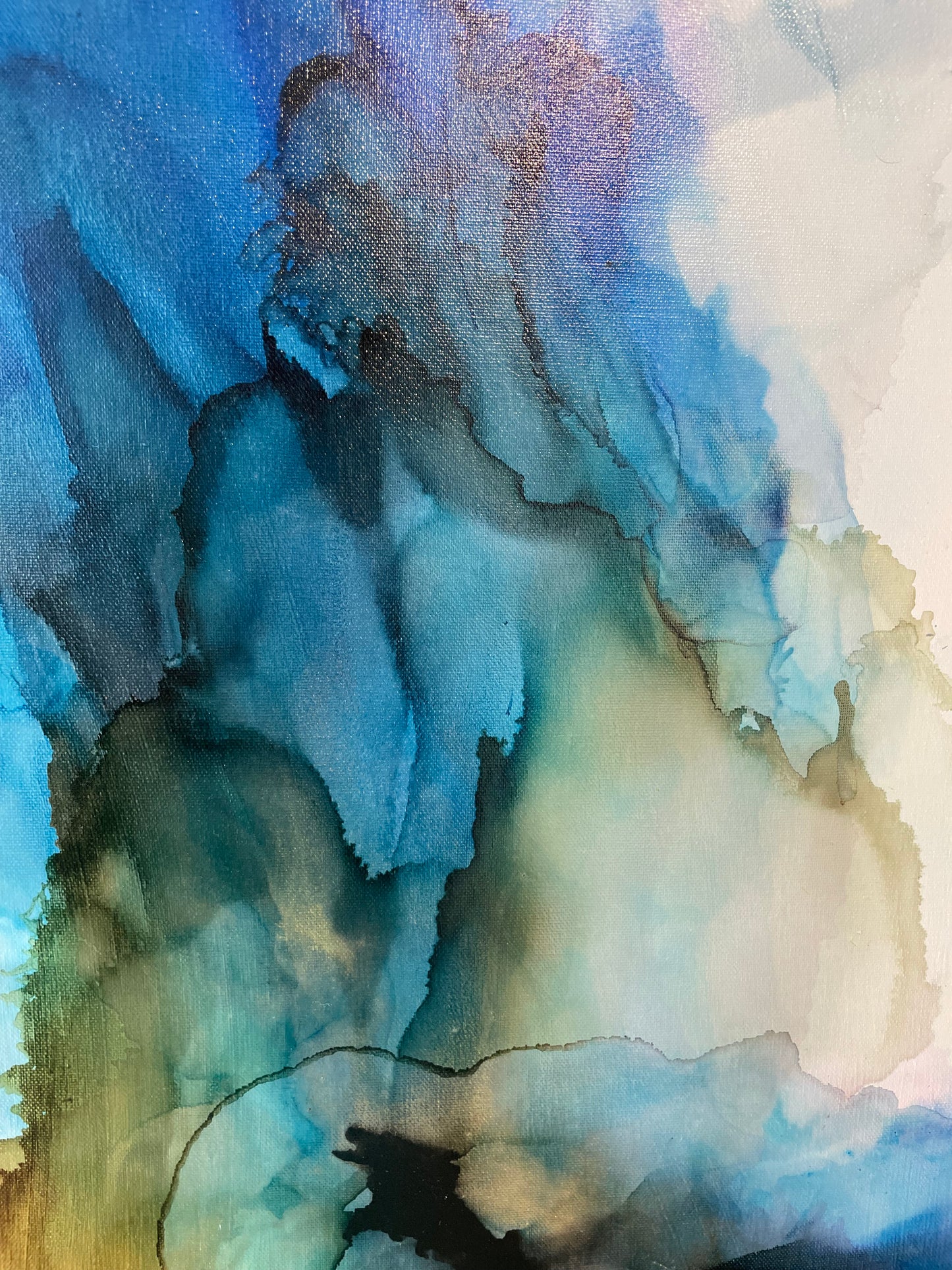 Original Art-Alcohol Ink-Light in the Distance