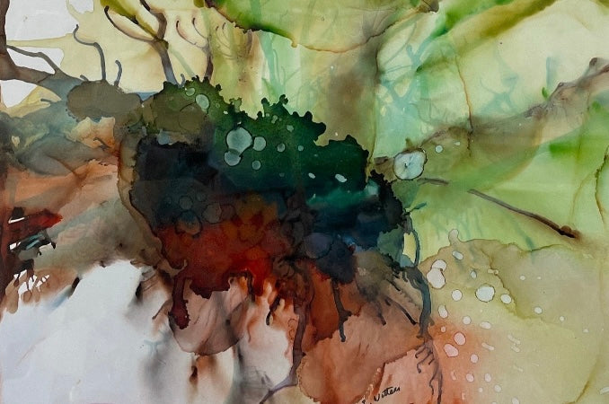 Warm energy, Irish abstract art, Dublin abstract artist, vibrant art