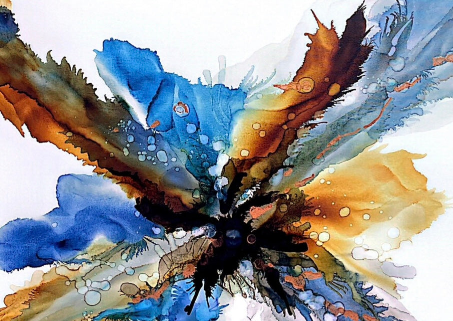 Original Art-Alcohol Ink-Beyond Boundaries