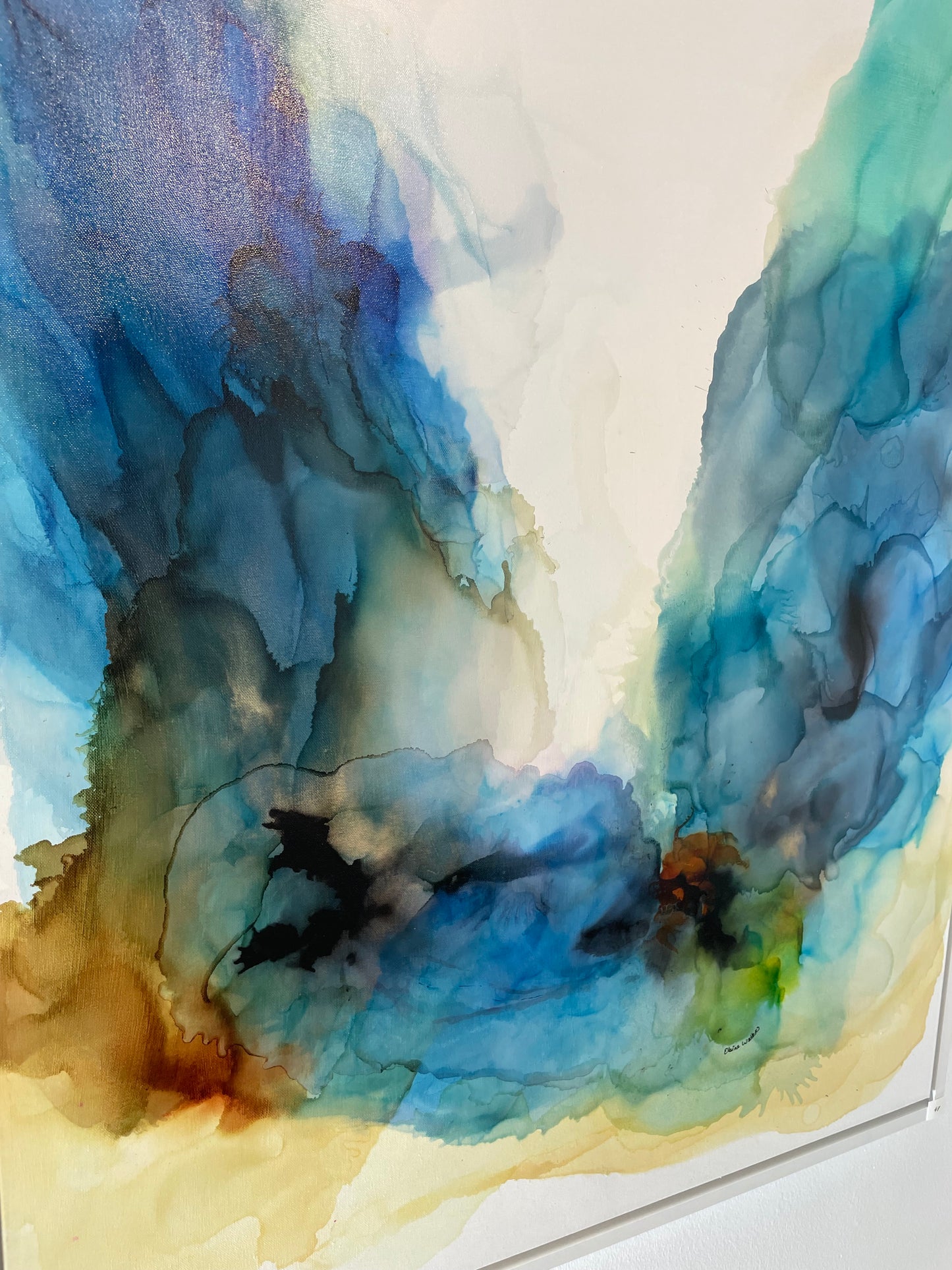 Original Art-Alcohol Ink-Light in the Distance