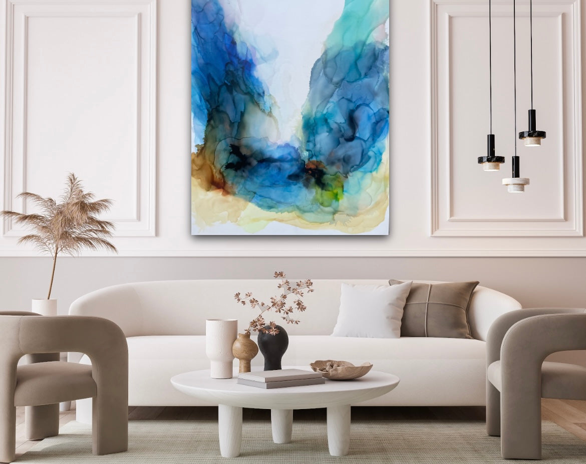 Original Art-Alcohol Ink-Light in the Distance