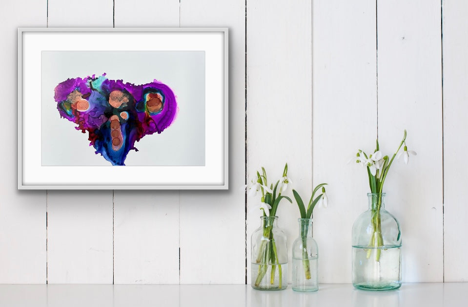 Original Art-Alcohol Ink -Elephant Heart