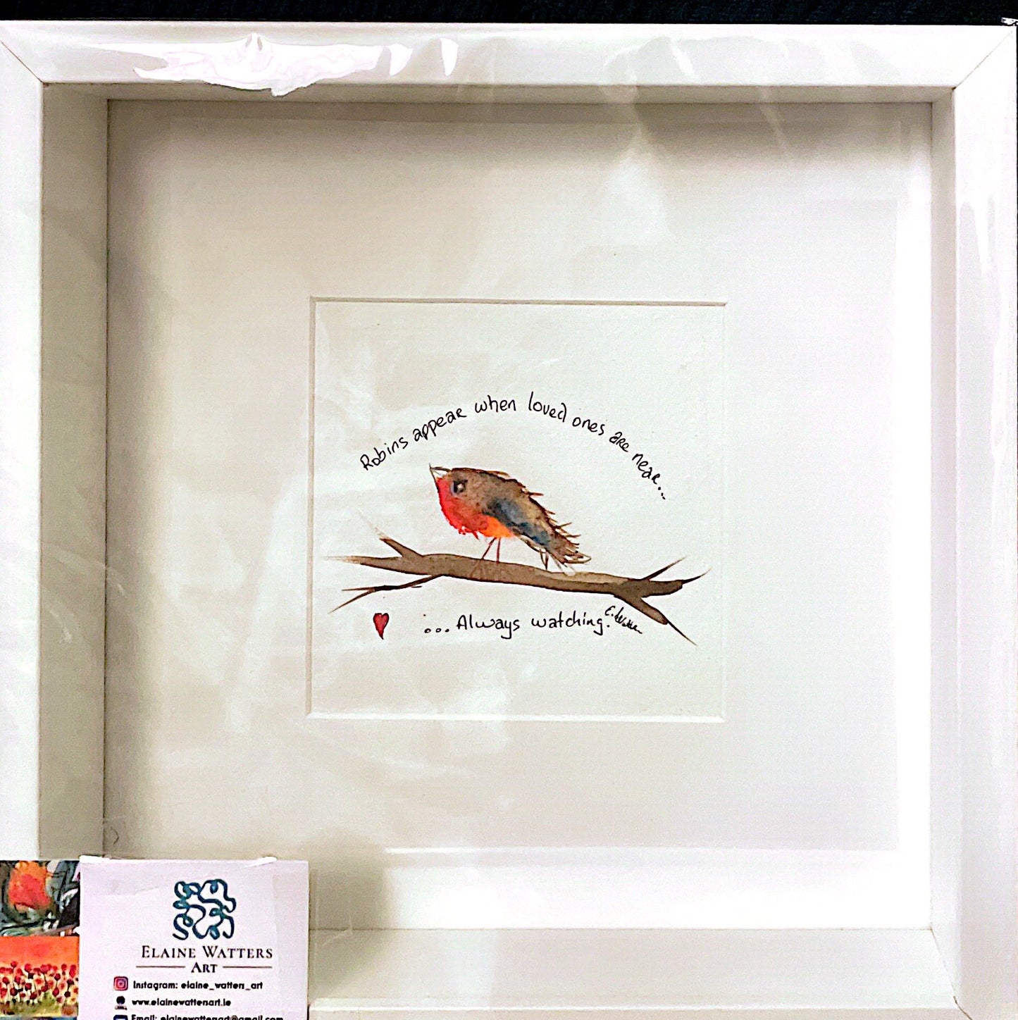 Watercolour -Robin #2326 -5x5