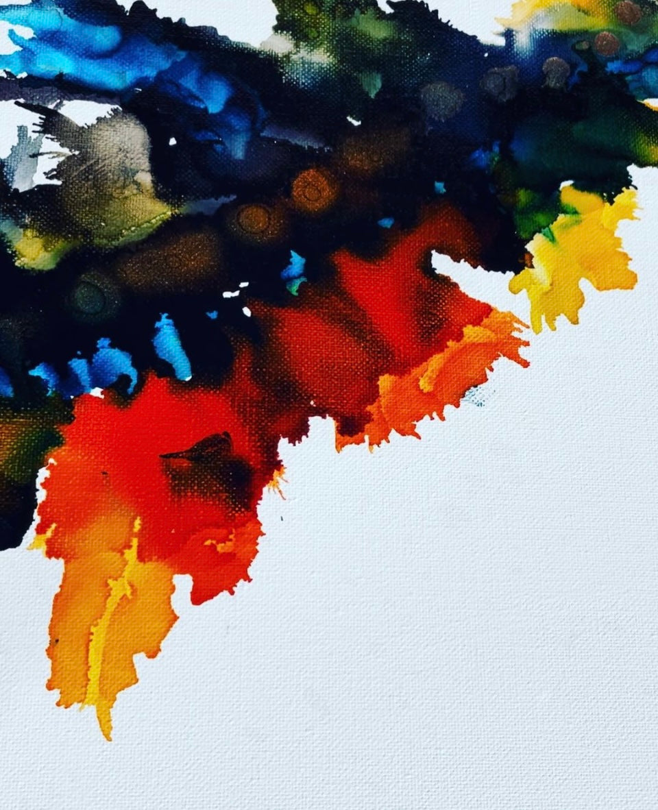 Original Art-Alcohol Ink -Keeping Joy