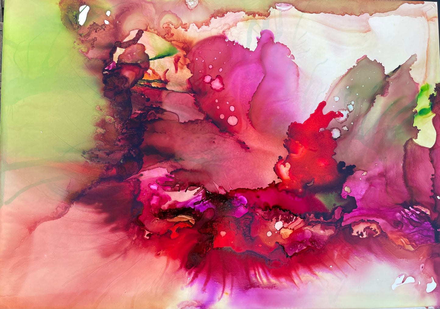 SOLD-Original Art-Alcohol ink -The Courage to Shine