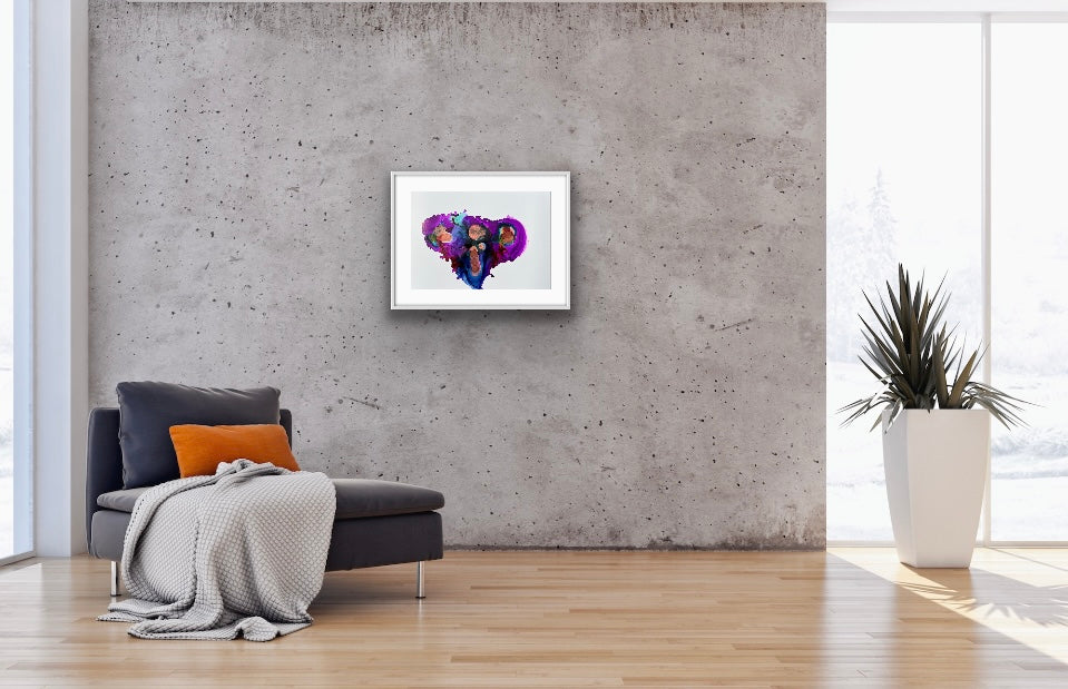 Original Art-Alcohol Ink -Elephant Heart