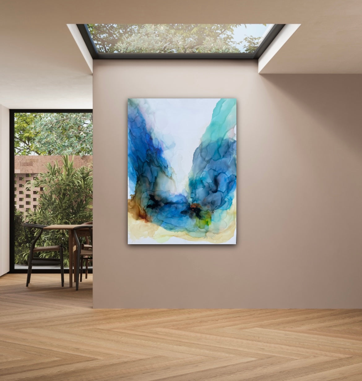 Original Art-Alcohol Ink-Light in the Distance
