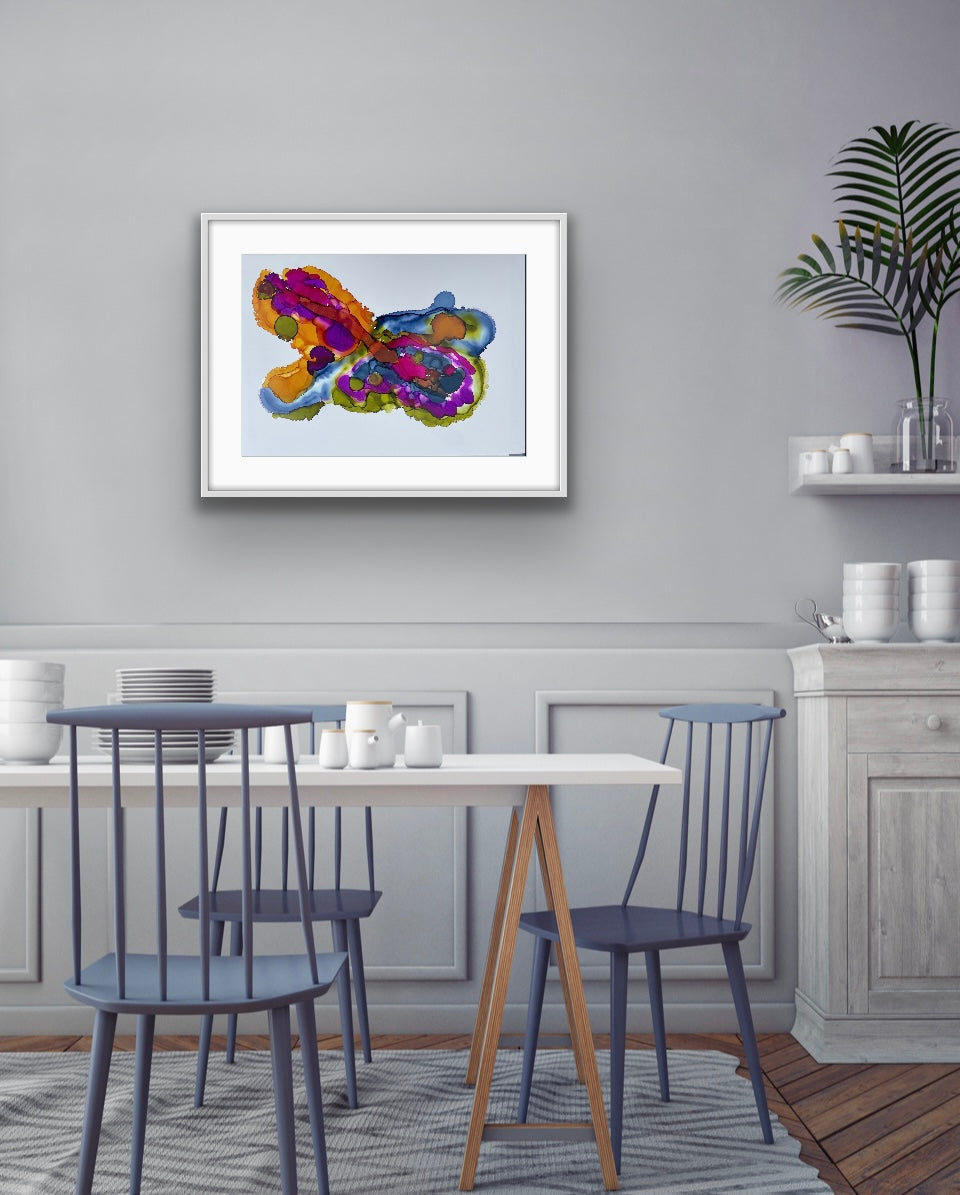 Original Art-Alcohol Ink-Butterfly