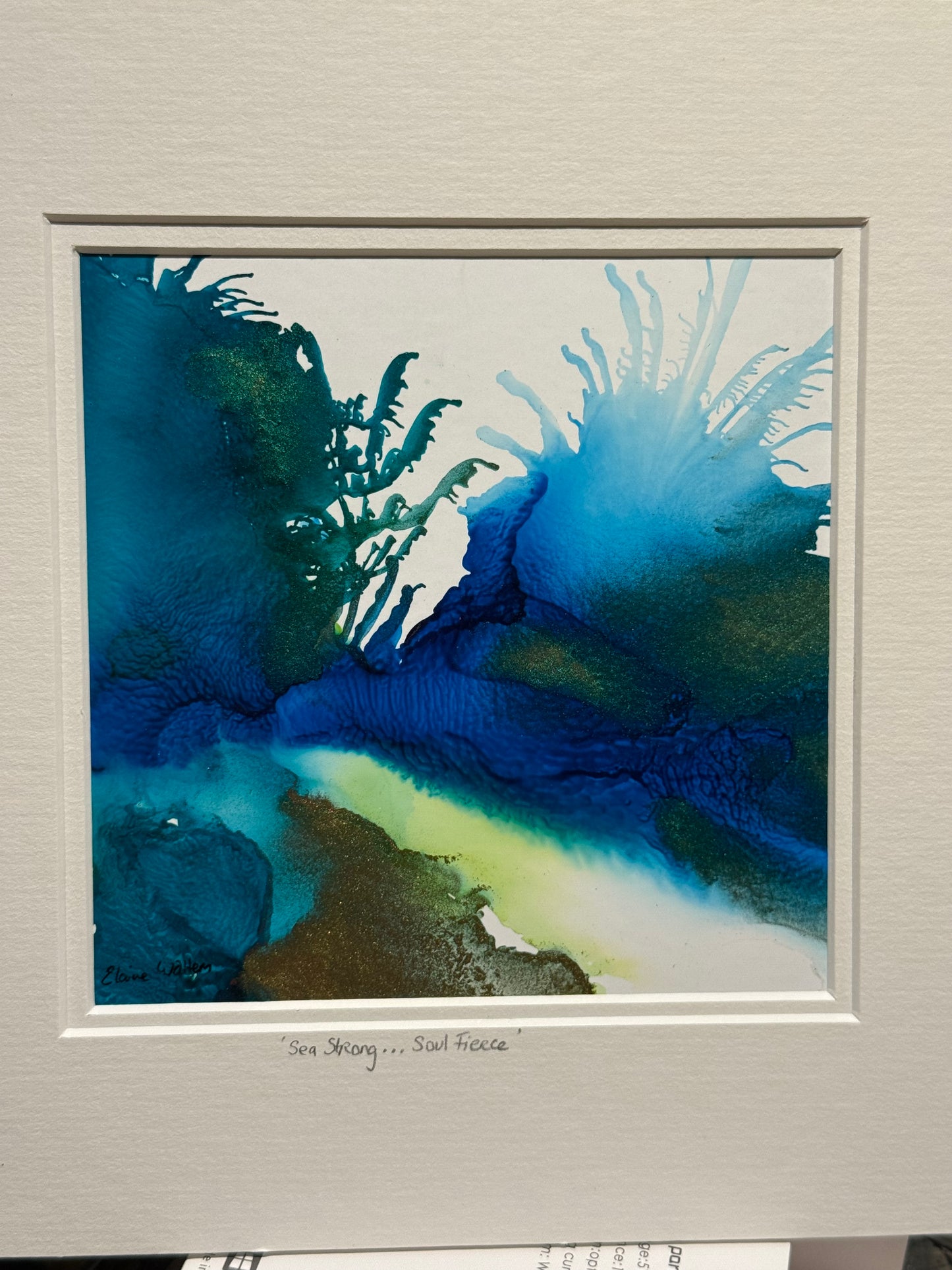 Original Ink-Alcohol Ink-Series Sisterhood-'Sea strong, soul fierce'
