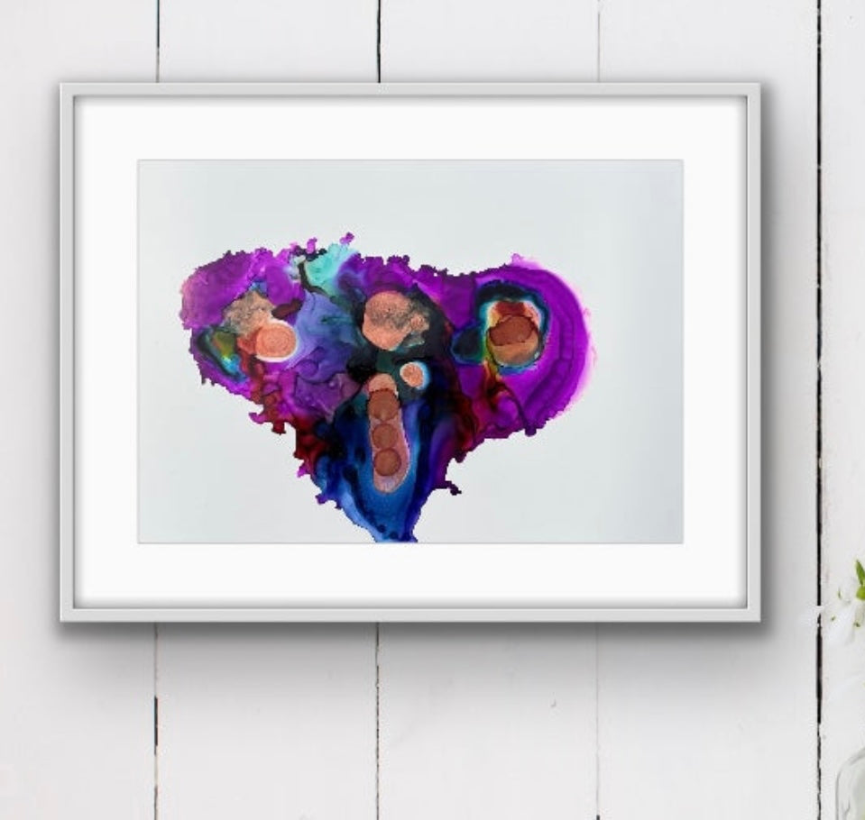Original Art-Alcohol Ink -Elephant Heart