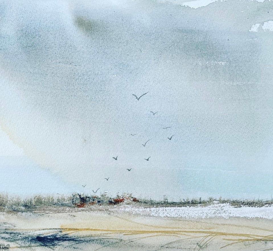 SOLD-Original Art-Watercolour -Marsh Lands