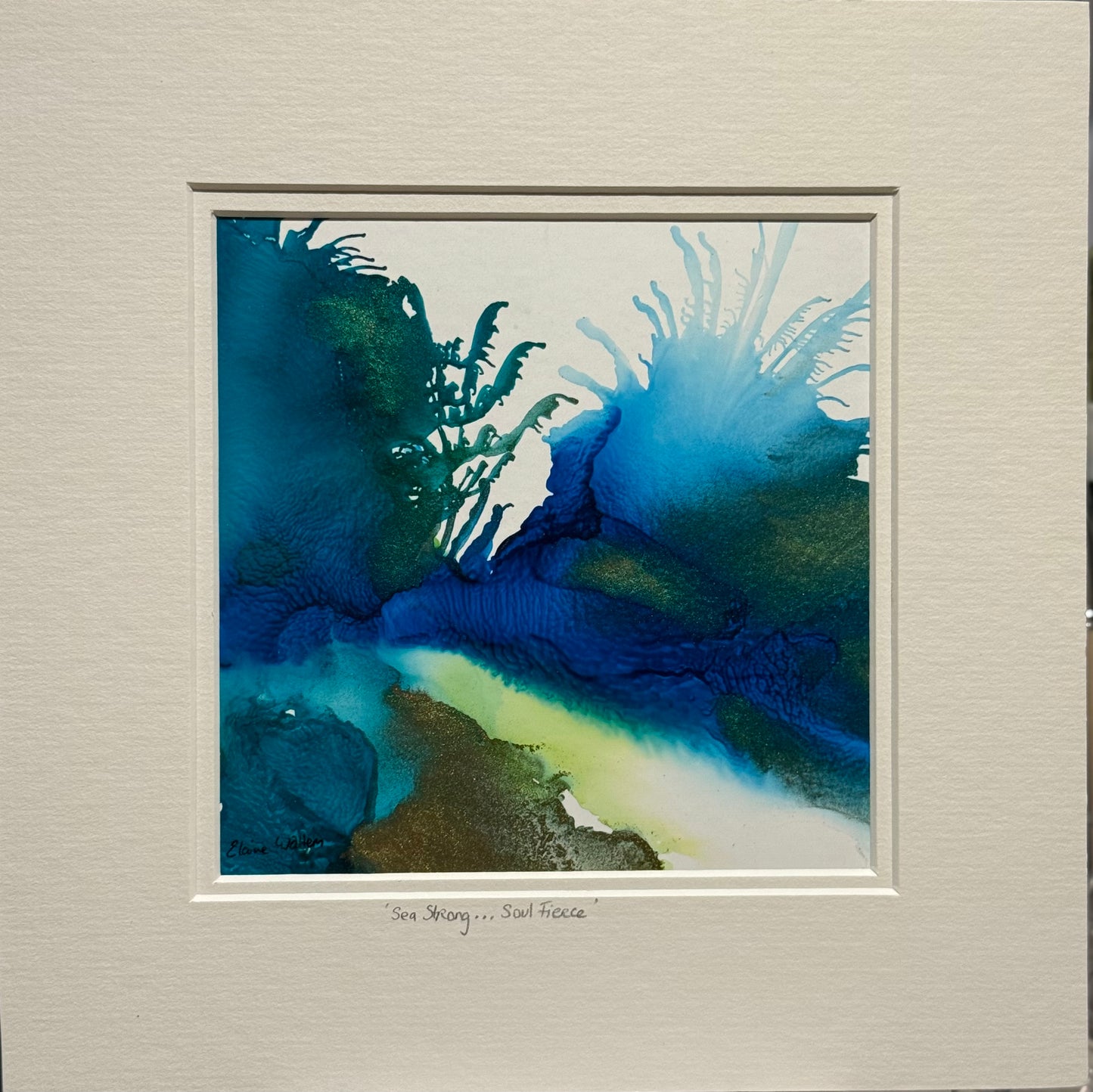 Original Ink-Alcohol Ink-Series Sisterhood-'Sea strong, soul fierce'