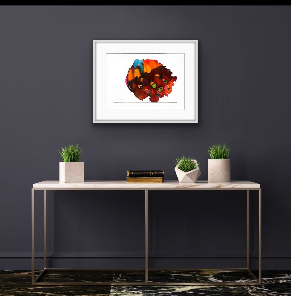 Original Art-Alcohol Ink -We lift as we climb