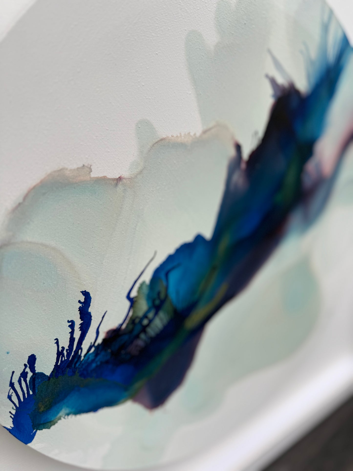 Original Art -Alcohol Ink - She grows through storms