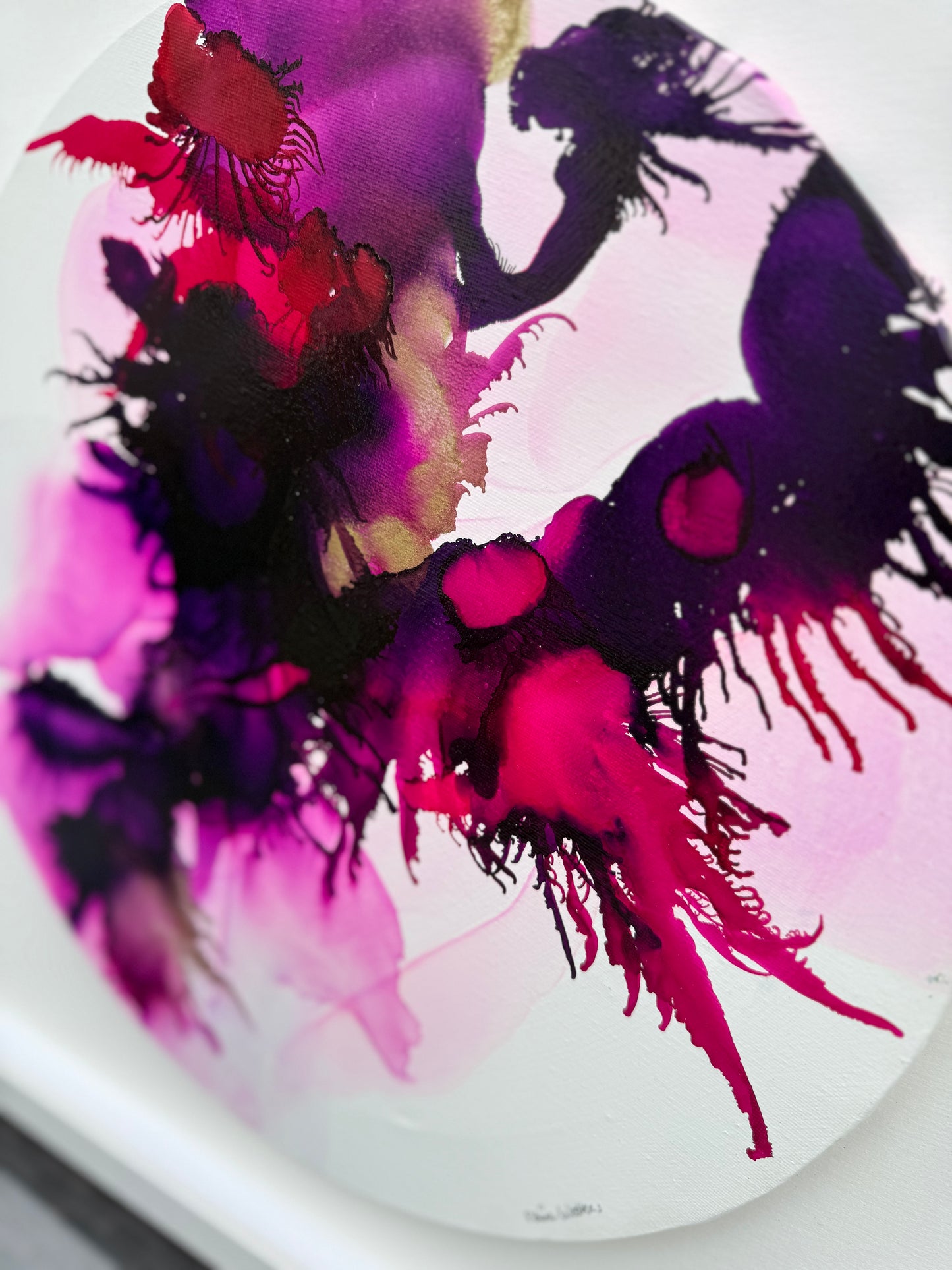 Original Art -Alcohol Ink -She rises in her own time