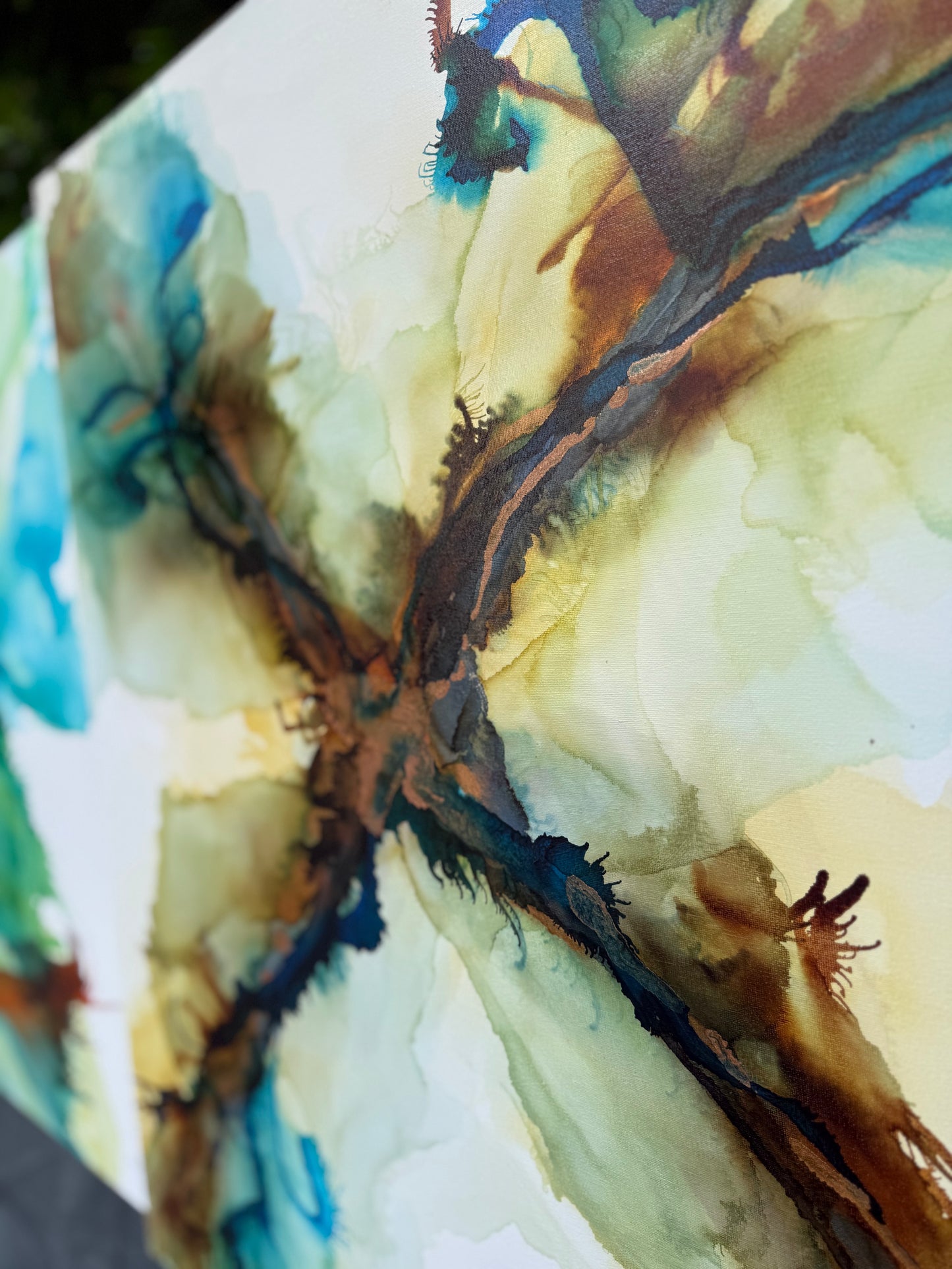 Original Art-Alcohol Ink- Her Chrysalis Path