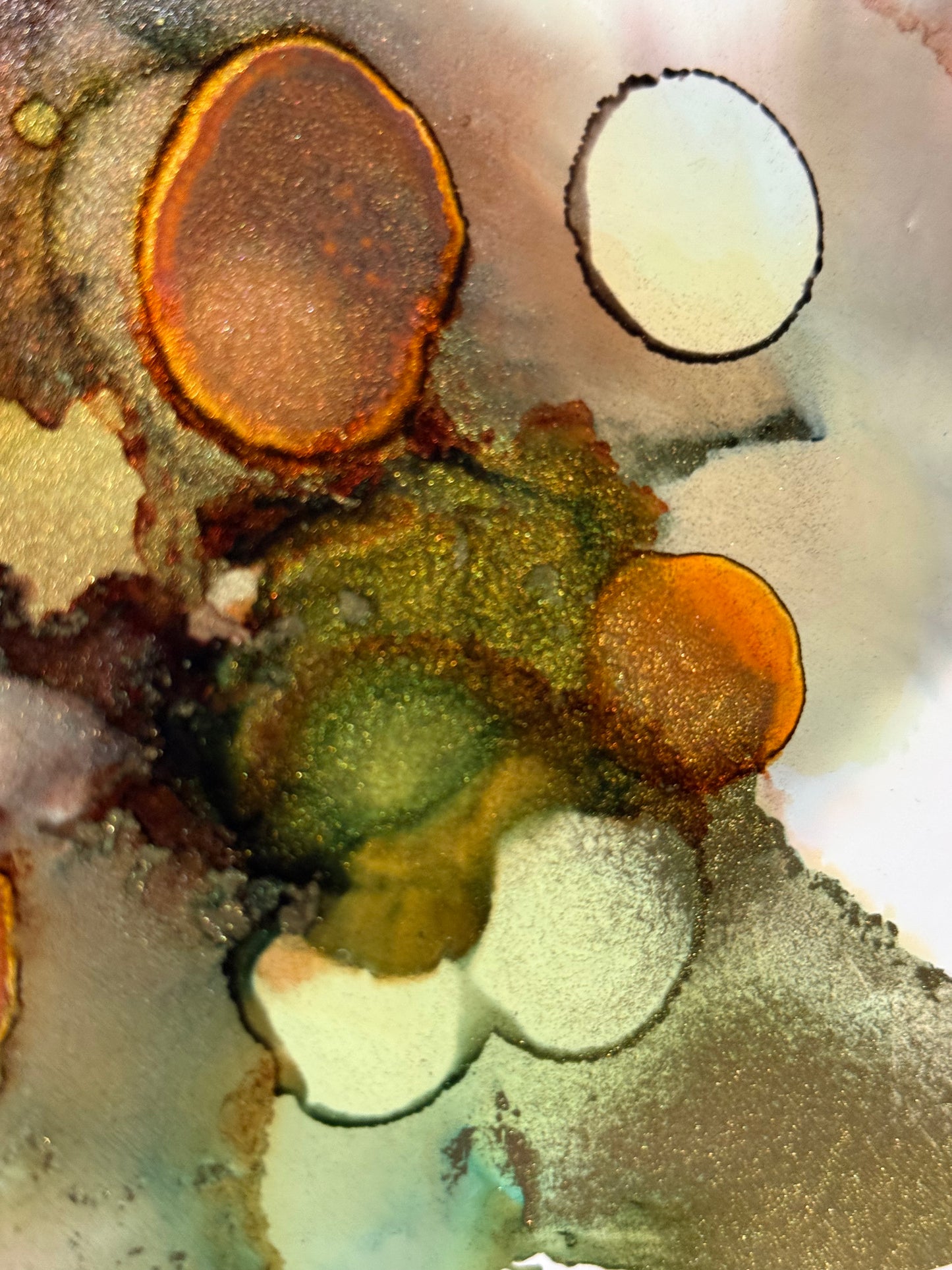 Original Art-Alcohol Ink-Series Sisterhood-'Rustic Earth'