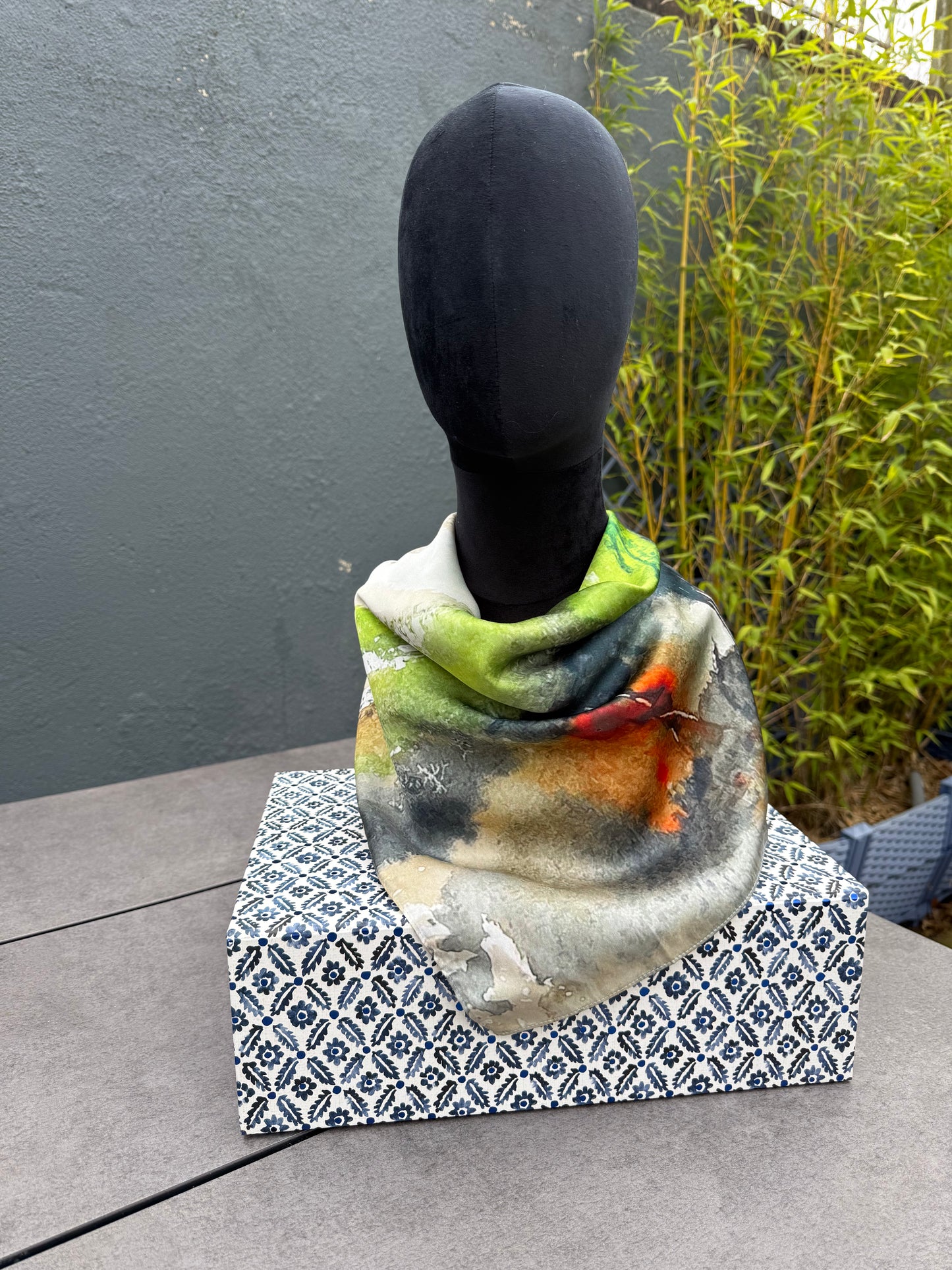 Product-Silk Scarf-Small Square 65x65cm-The Phoenix Park