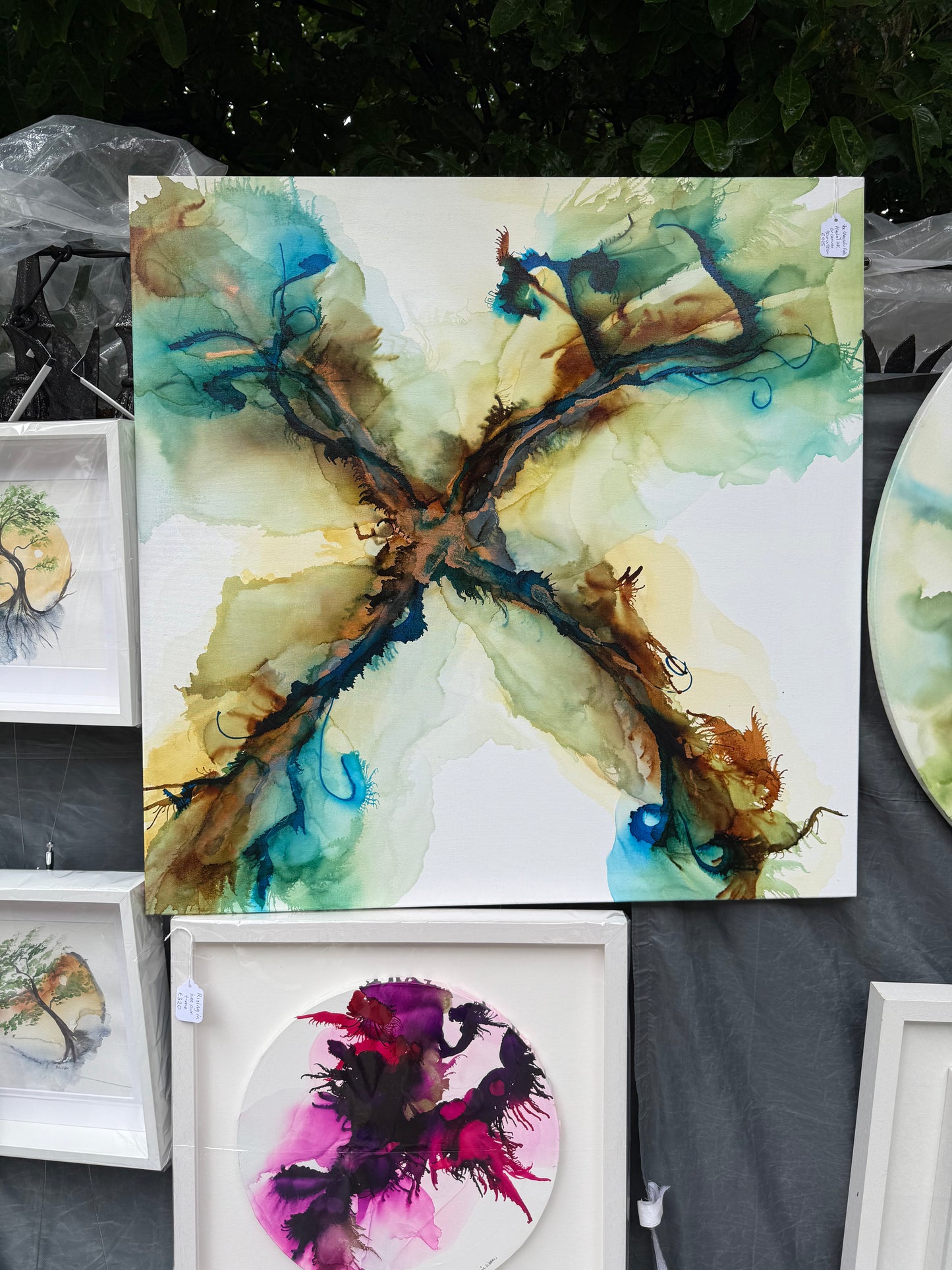 Original Art-Alcohol Ink- Her Chrysalis Path