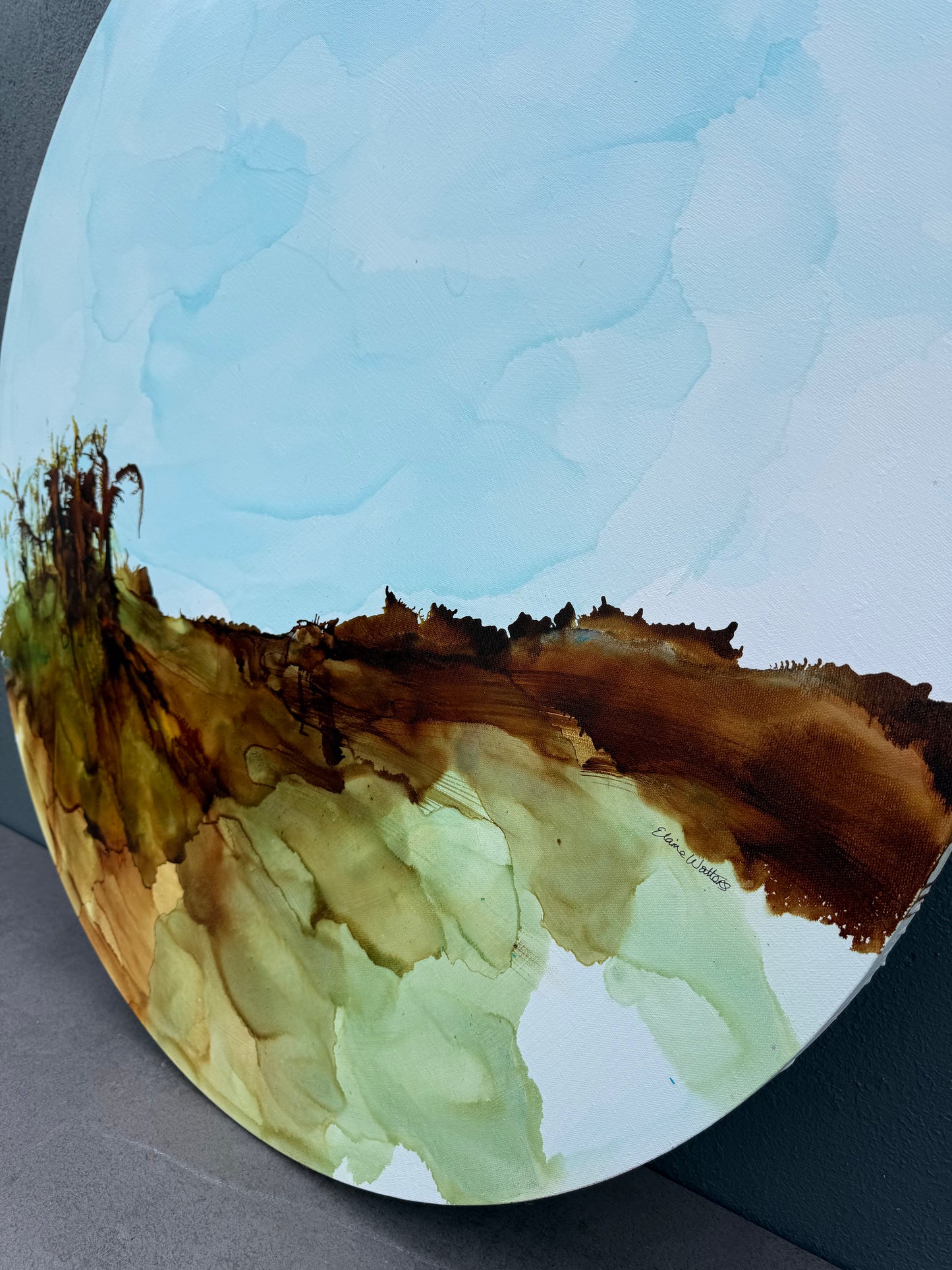Original Art-Alcohol Ink-The Land Breathes