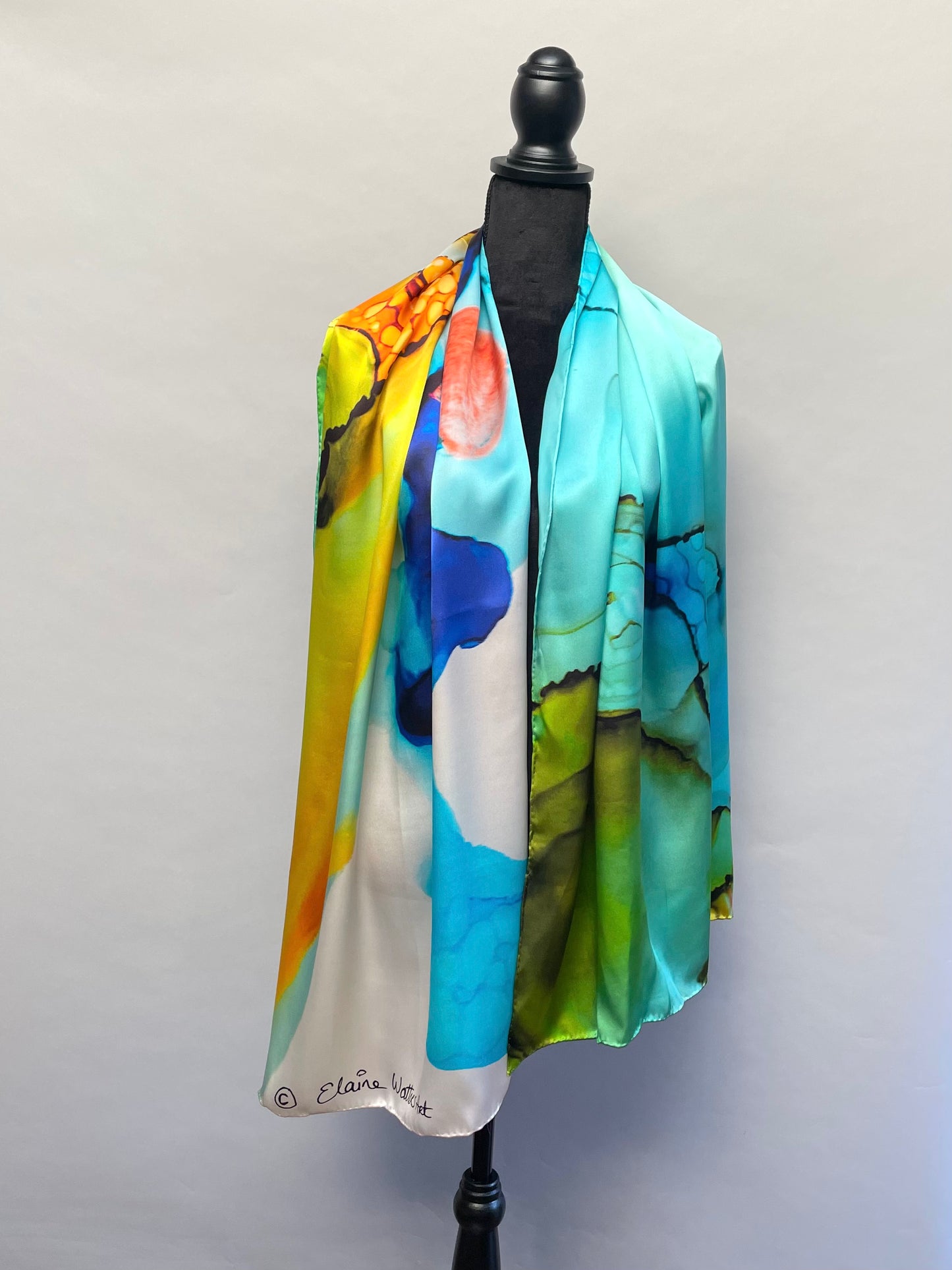 Product-Silk Scarf-Colour My World