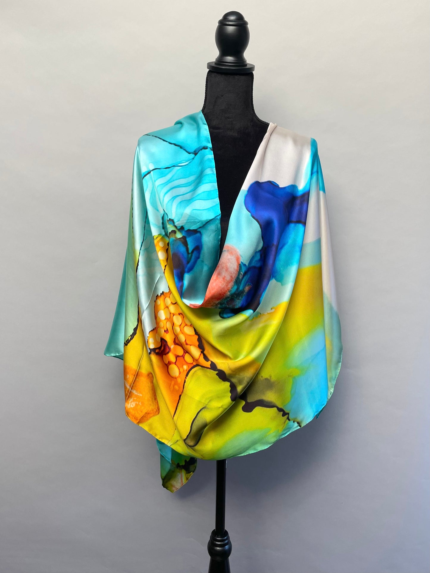 Product-Silk Scarf-Colour My World