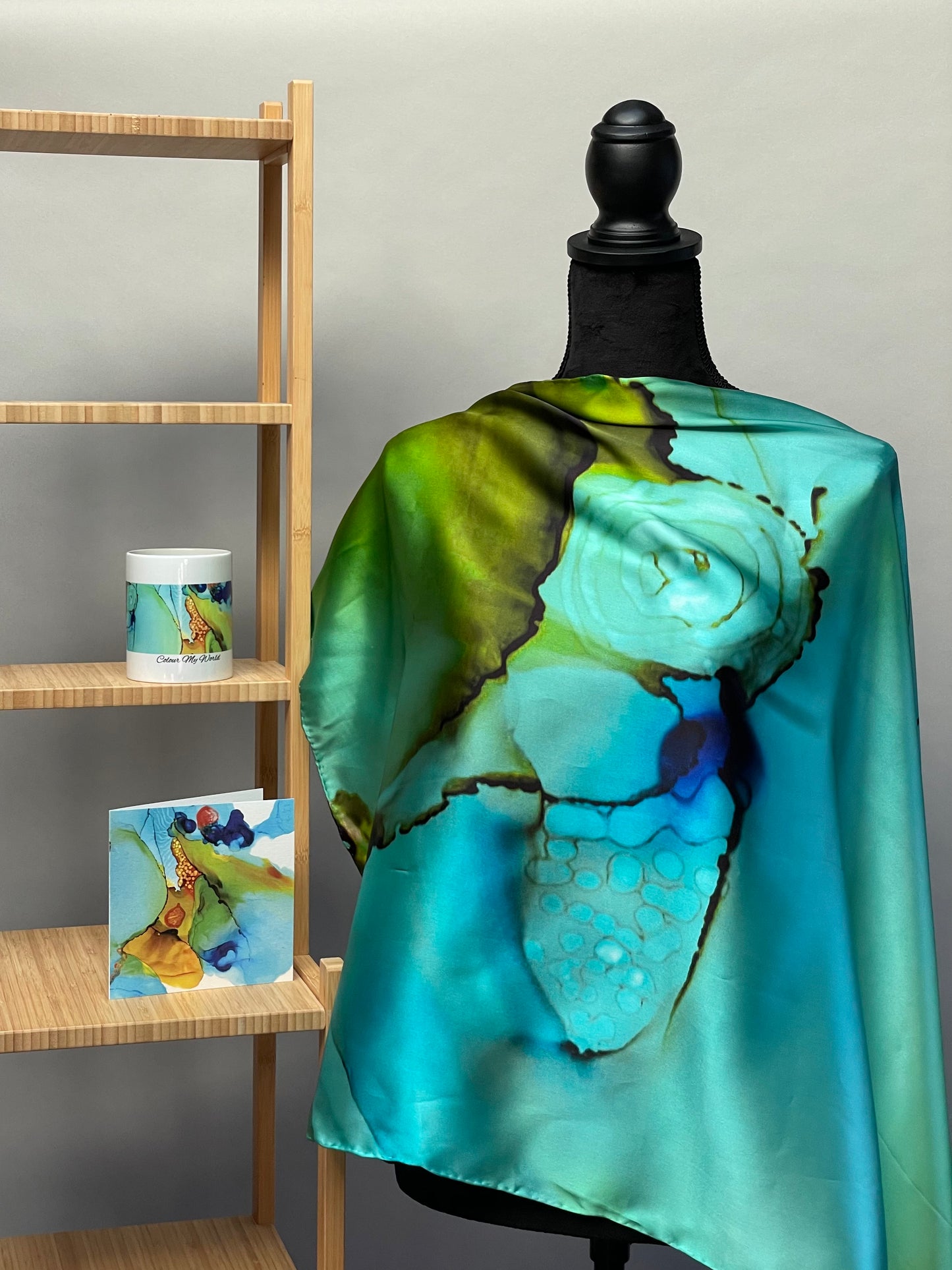 Product-Silk Scarf-Colour My World