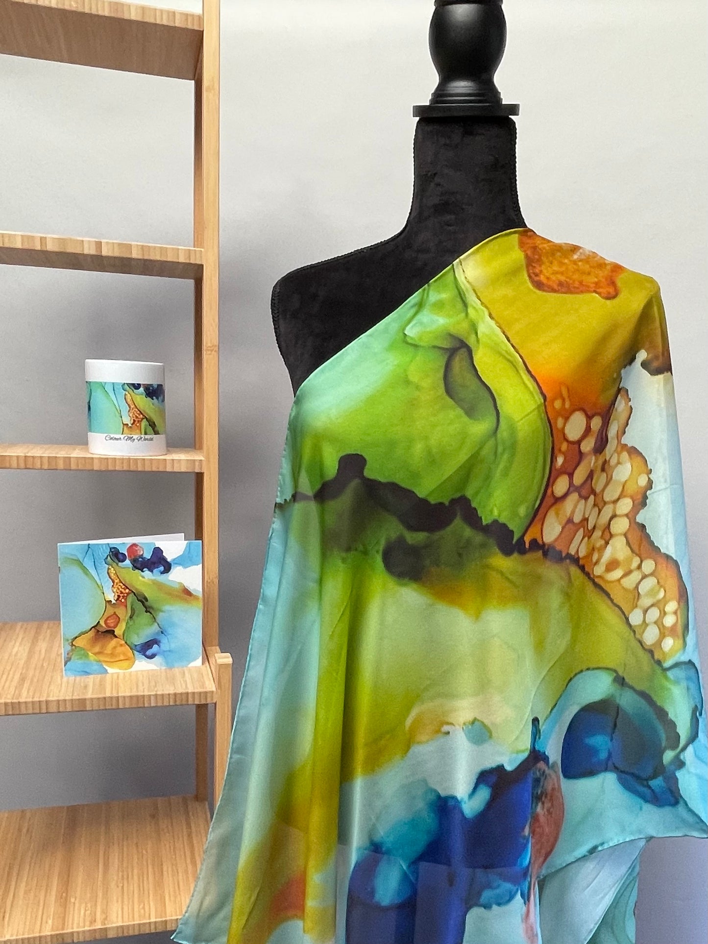Product-Silk Scarf-Colour My World