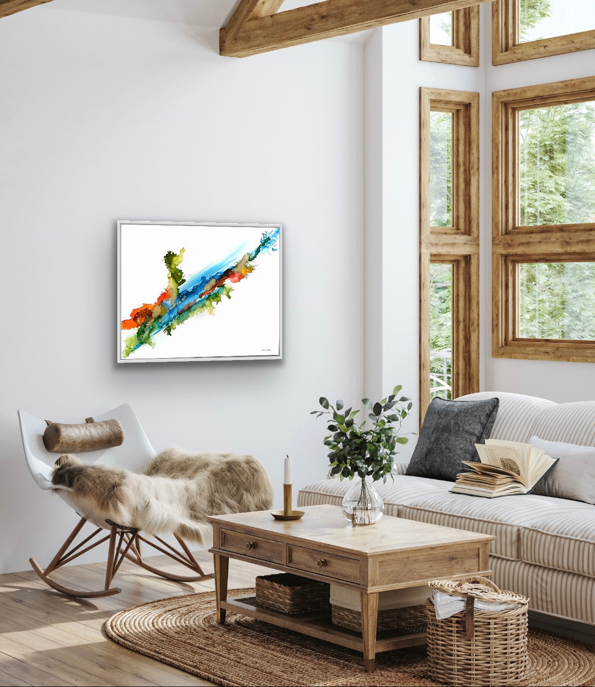 Original Art-Alcohol ink -Live a Joyful Life