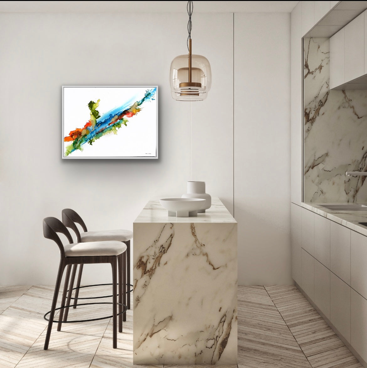 Original Art-Alcohol ink -Live a Joyful Life