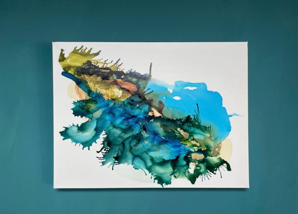 Alcohol Ink - Blue Coral