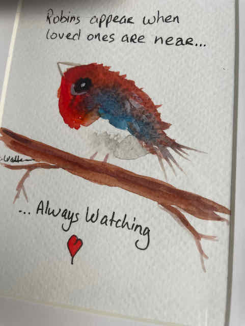 Watercolour -Robin #2313 4x6