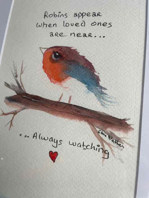 Watercolour -Robin #2313 4x6