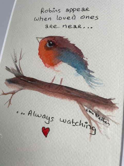 Watercolour -Robin #2313 4x6