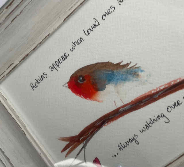 Watercolour -Robin #2325-6x8