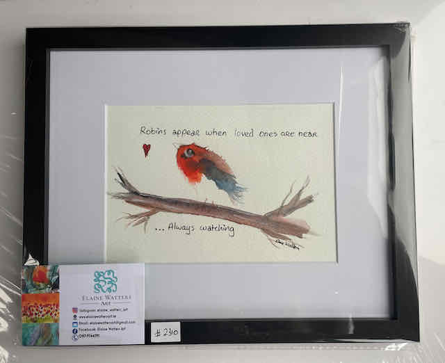 Watercolour -Robin #2310 5x7