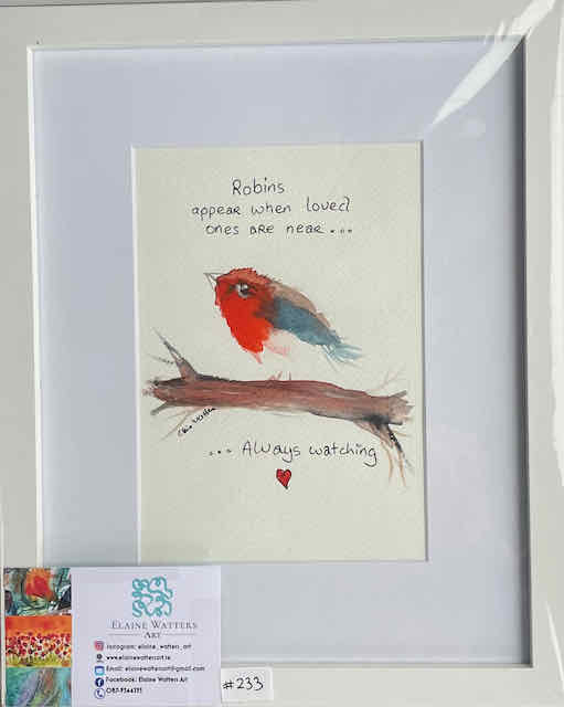 Watercolour -Robin #233 5x7
