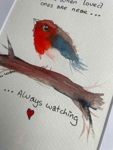 Watercolour -Robin #233 5x7