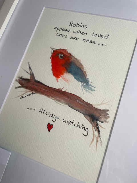 Watercolour -Robin #233 5x7