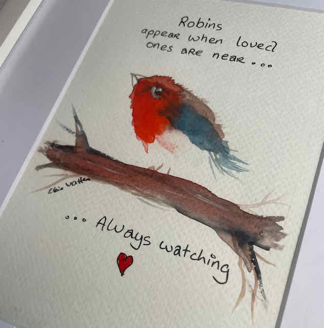 Watercolour -Robin #233 5x7