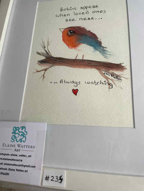 Watercolour -Robin #234 -5x7